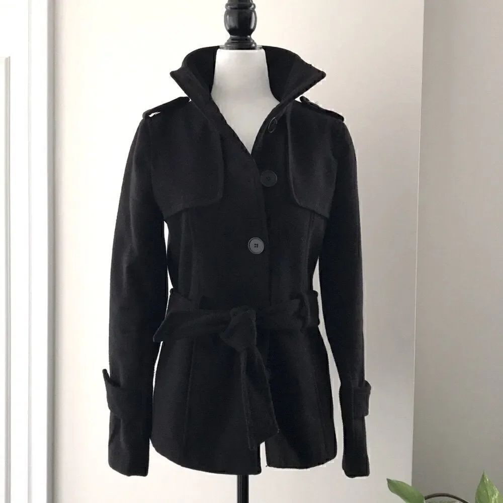 🖤ZARA Basic high collar Jacket black